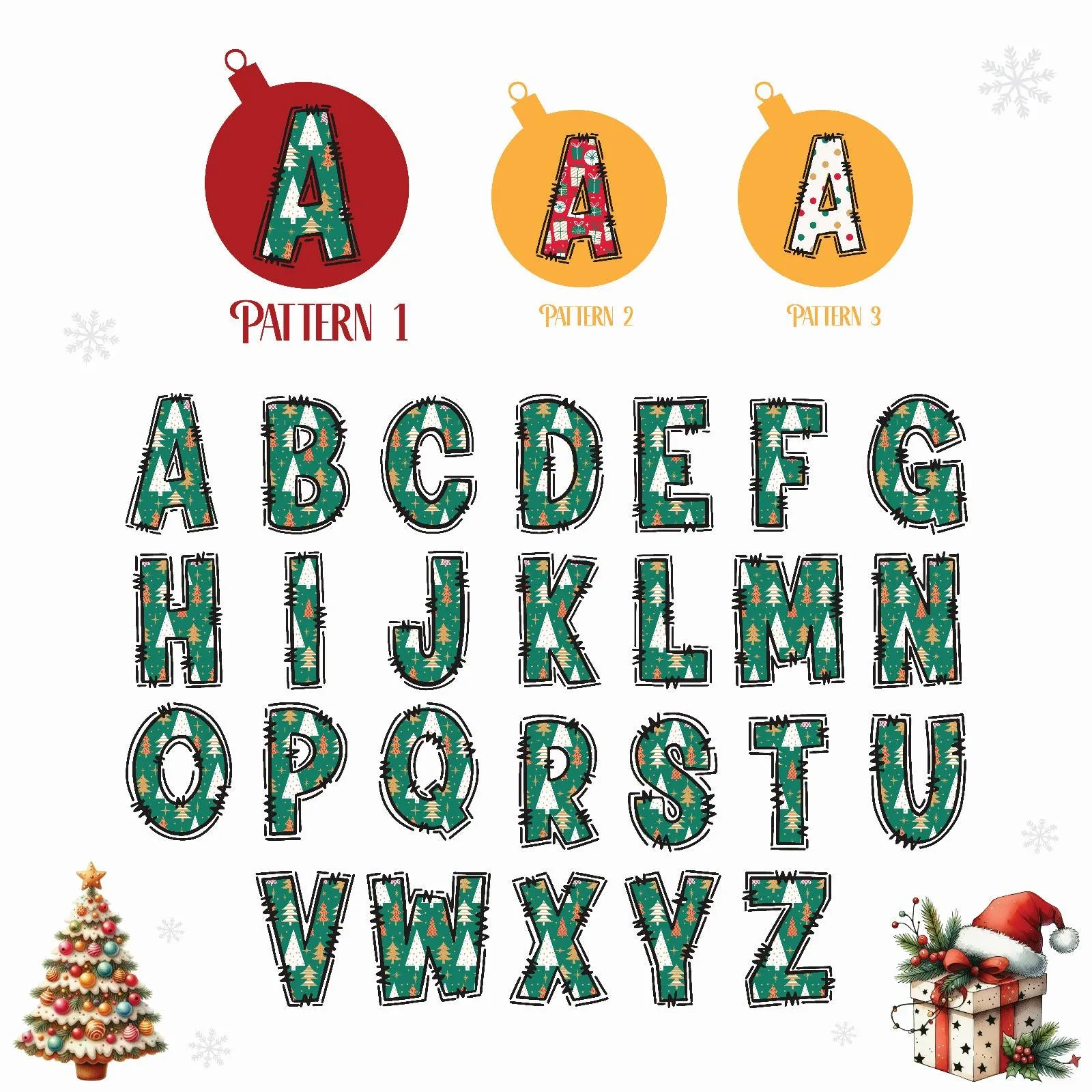 Personalized Christmas Mrs. Name Cotton Canvas Tote Bag Custom Xmas Name Holiday Gift Bag Custom Christmas Alphabet Tote Bag (CT1005)