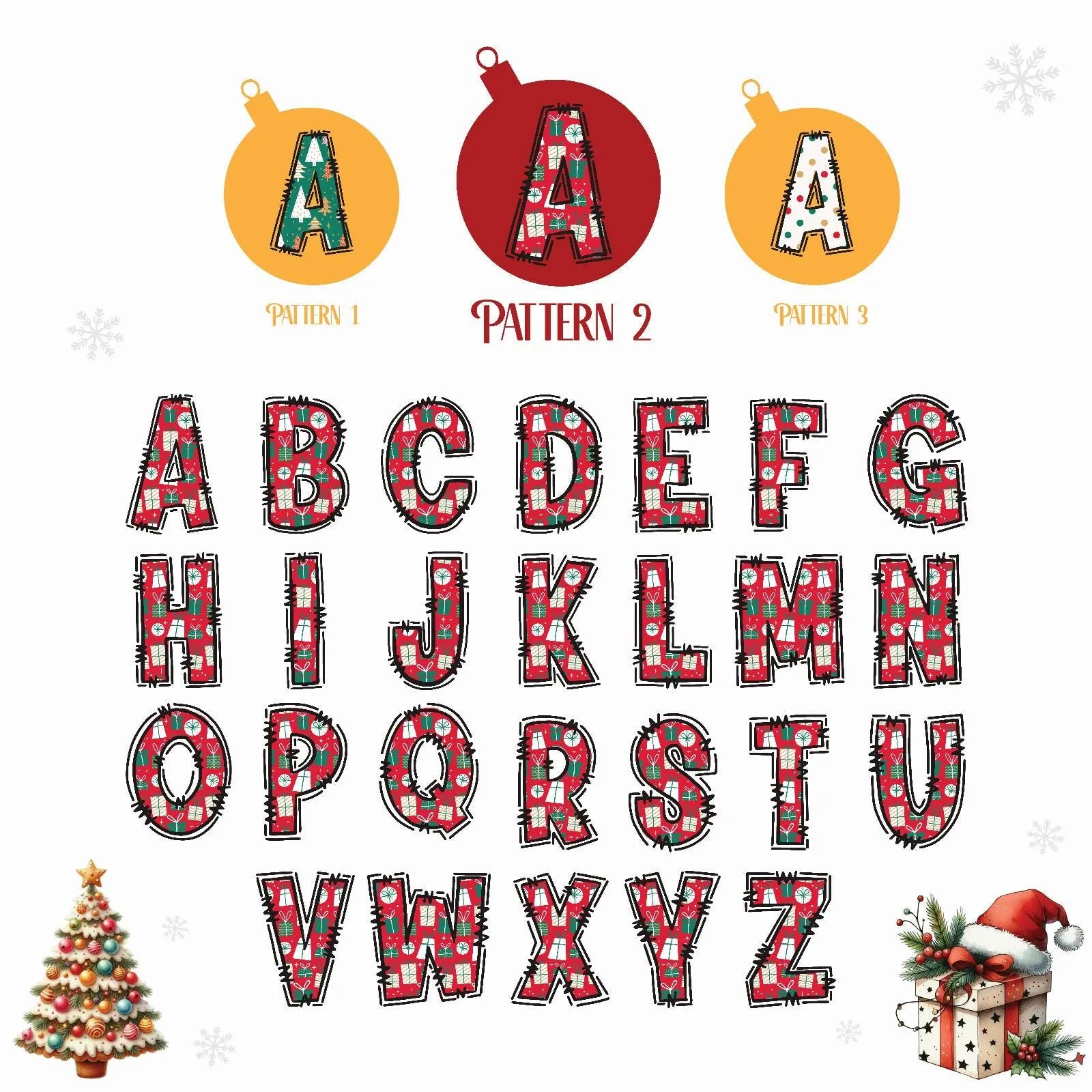 Personalized Christmas Mrs. Name Cotton Canvas Tote Bag Custom Xmas Name Holiday Gift Bag Custom Christmas Alphabet Tote Bag (CT1005)