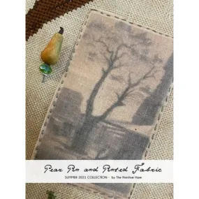 Primitive Hare ~ Olde Stuyvesant Pear Tree Pin & Fabric