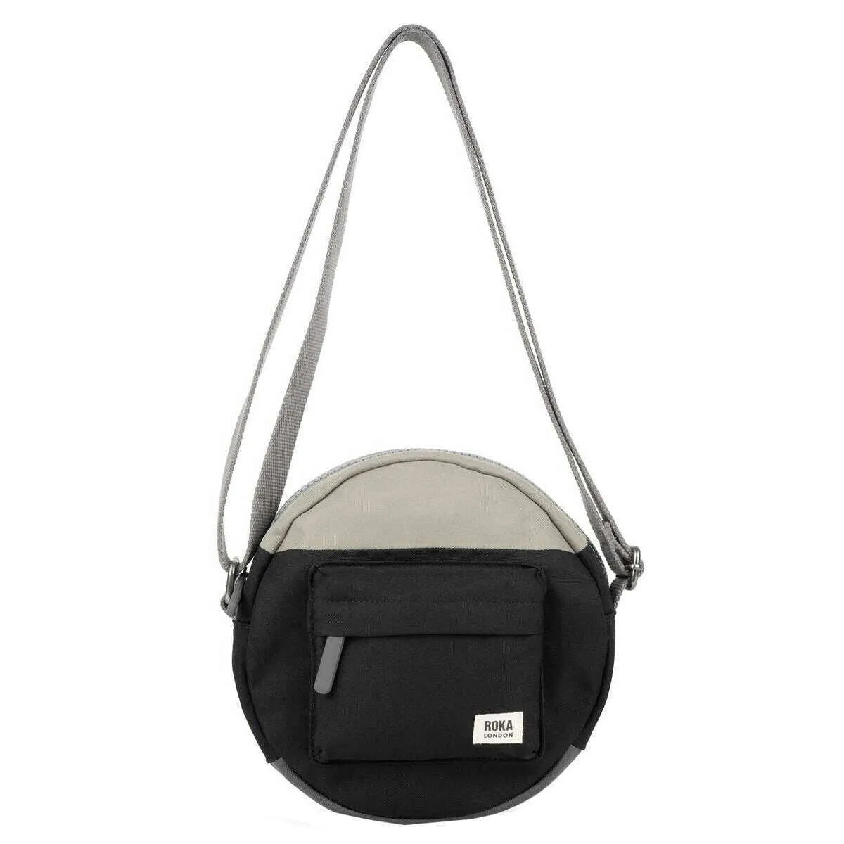Roka Paddington B Creative Waste Two Tone Recycled Canvas Crossbody Bag - Ash Black/Coriander Grey