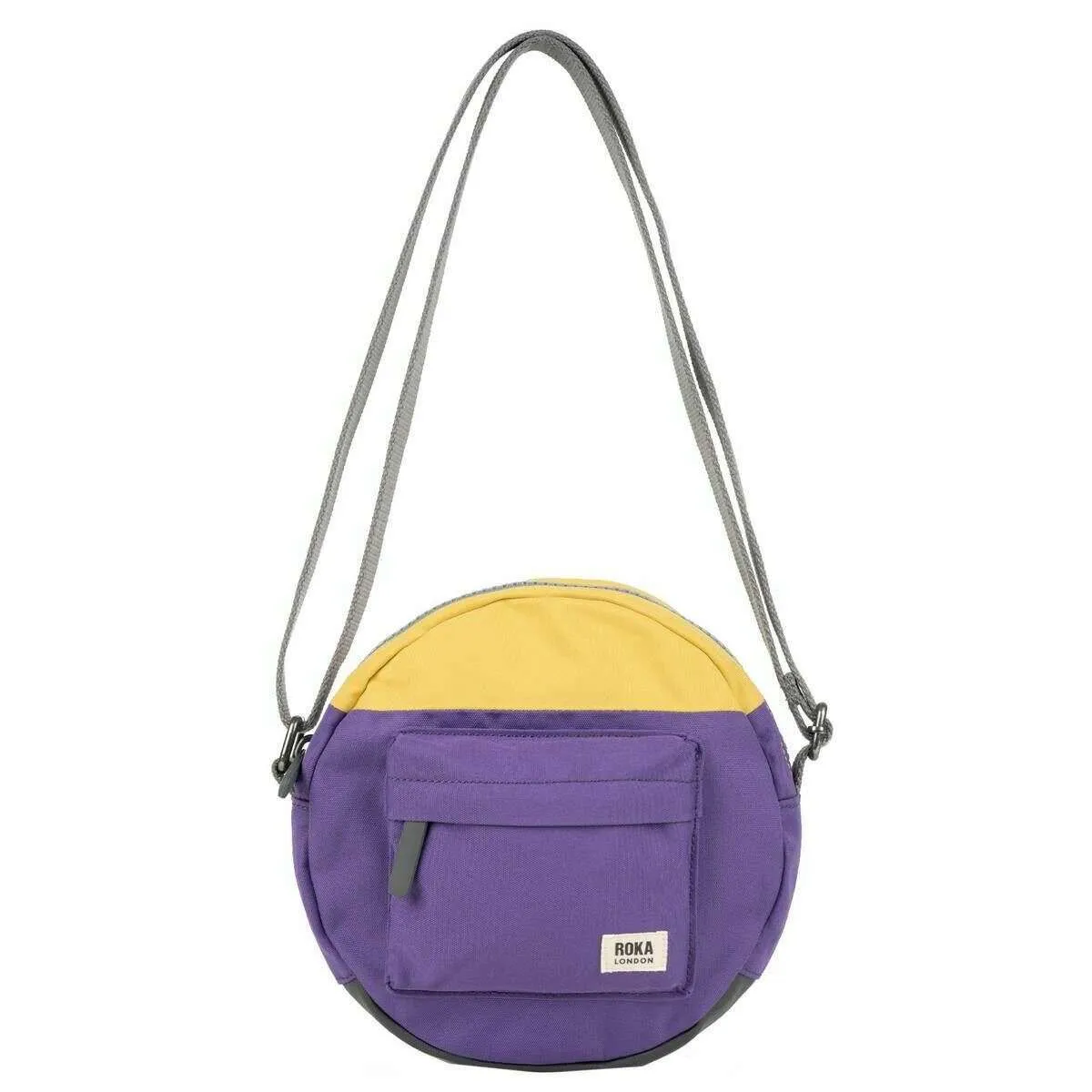 Roka Paddington B Creative Waste Two Tone Recycled Canvas Crossbody Bag - Imperial Purple/Bamboo Yellow