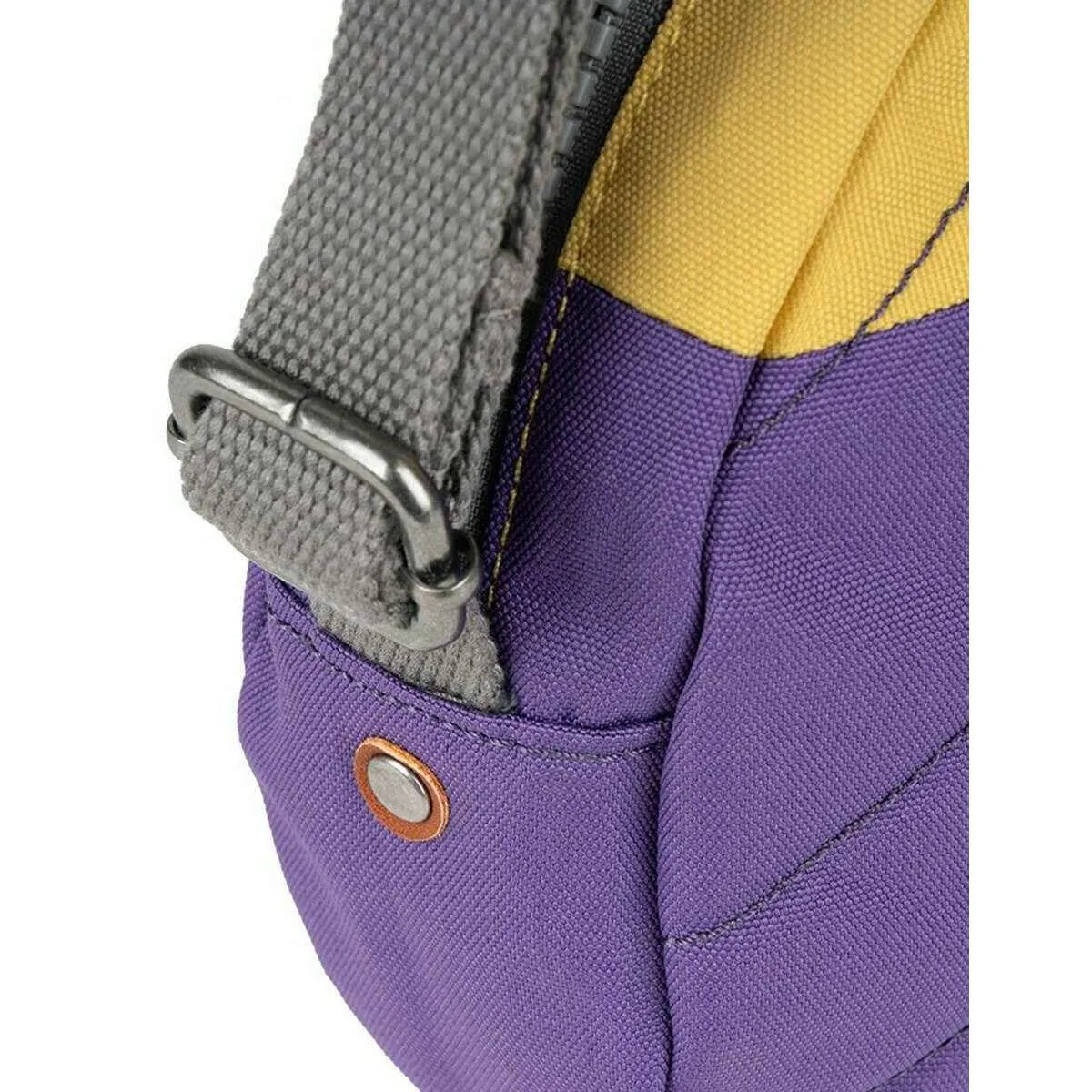 Roka Paddington B Creative Waste Two Tone Recycled Canvas Crossbody Bag - Imperial Purple/Bamboo Yellow