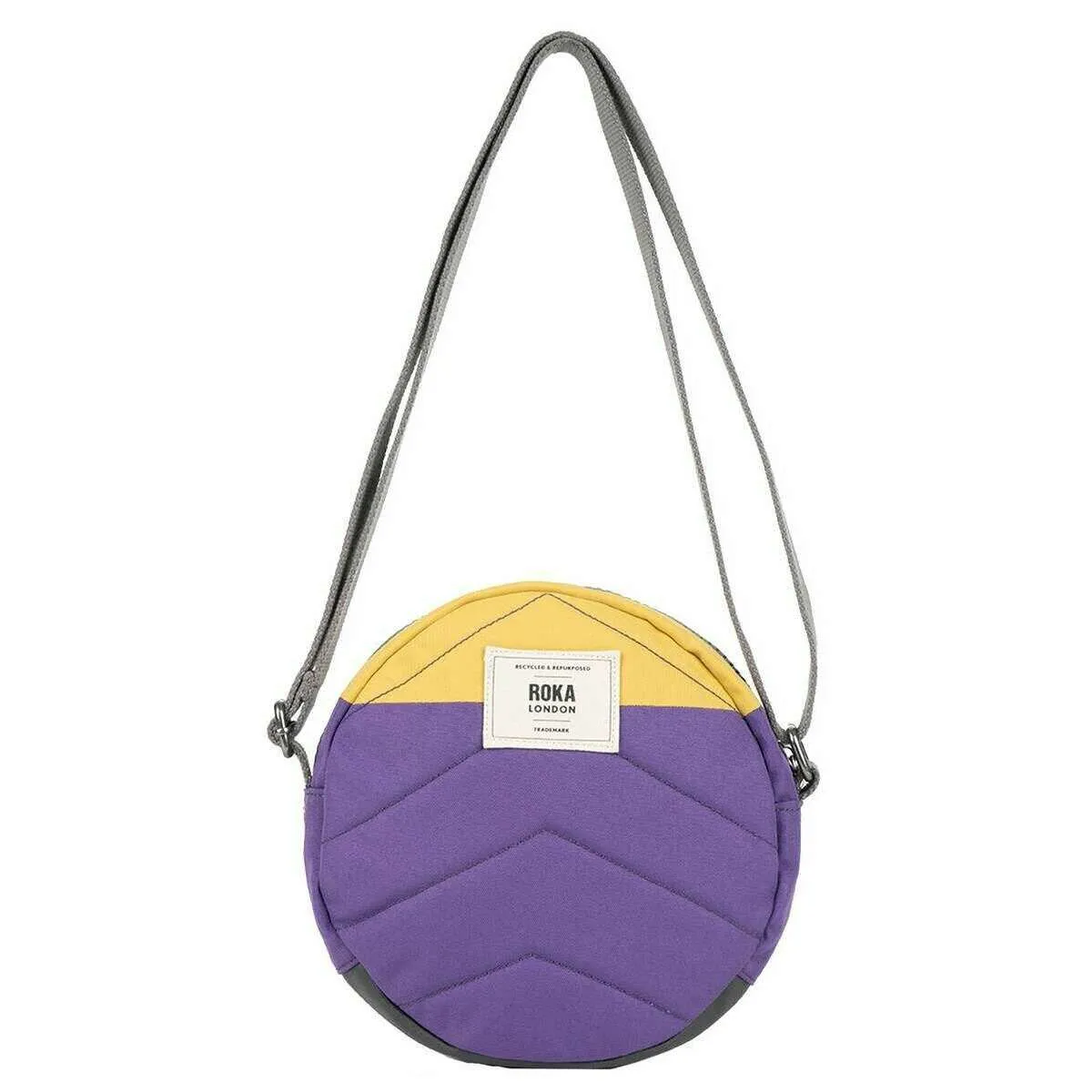 Roka Paddington B Creative Waste Two Tone Recycled Canvas Crossbody Bag - Imperial Purple/Bamboo Yellow