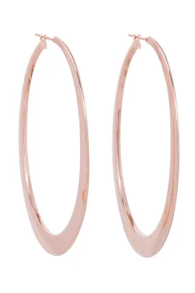 Rose Gold Crescent Hoops