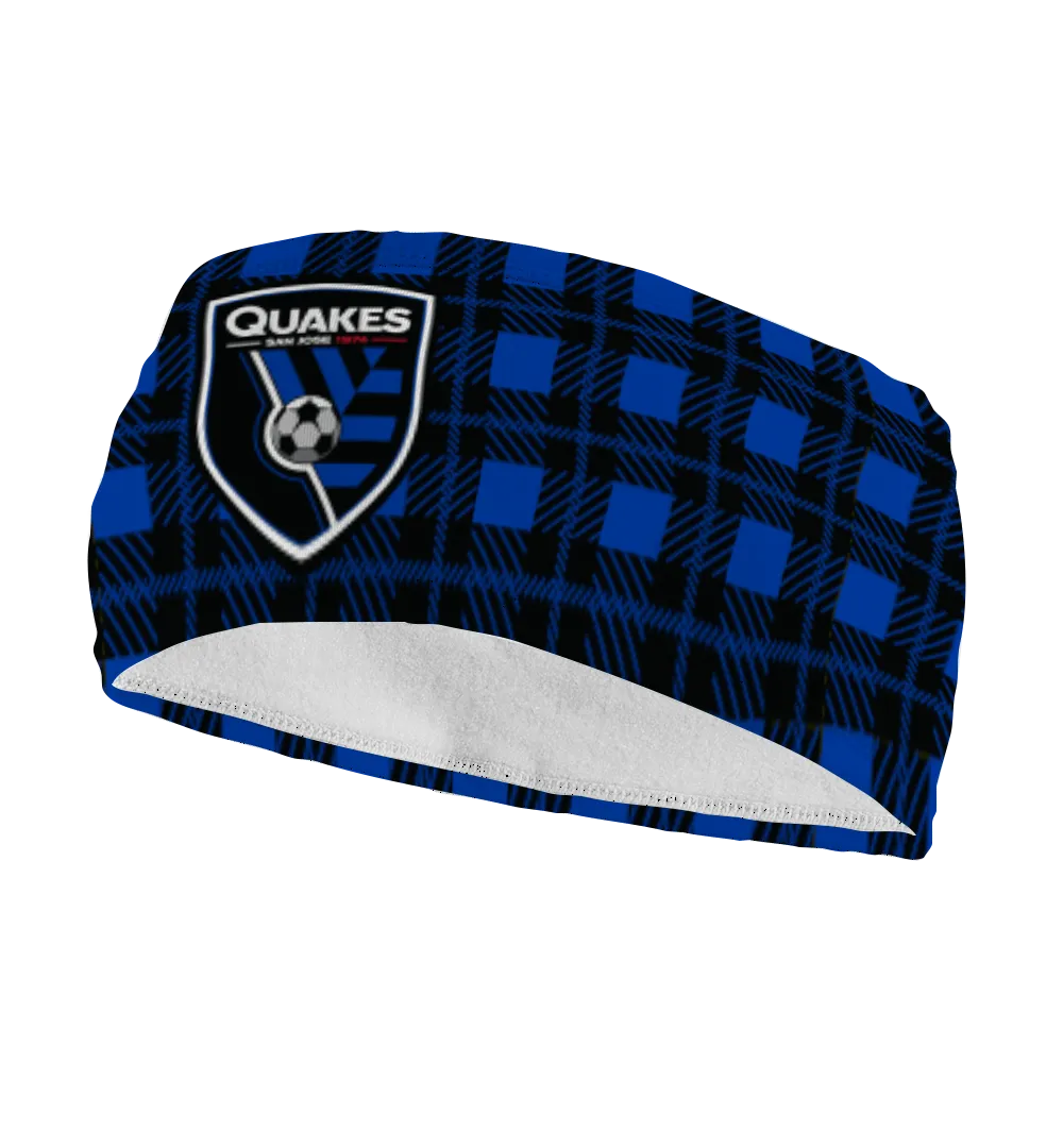 San Jose Earthquakes Fleece Headband: Plaid