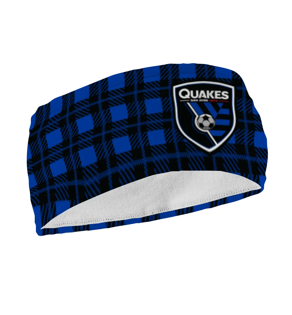 San Jose Earthquakes Fleece Headband: Plaid