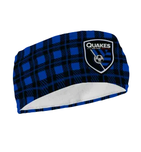San Jose Earthquakes Fleece Headband: Plaid
