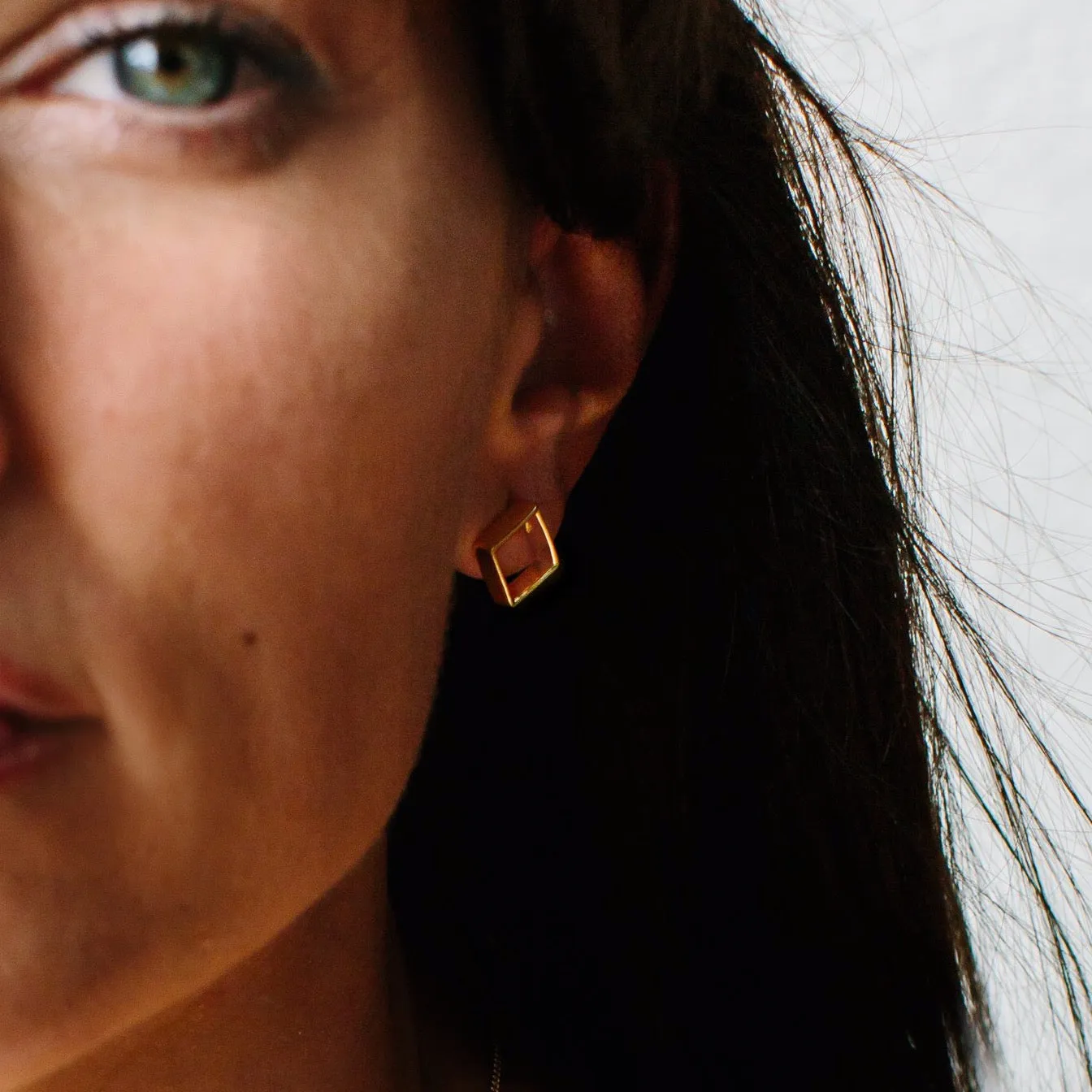 Square Earrings - Vermeil
