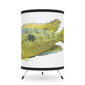 Yellow Fish Tripod Lamp with High-Res Printed Shade, US\CA plug